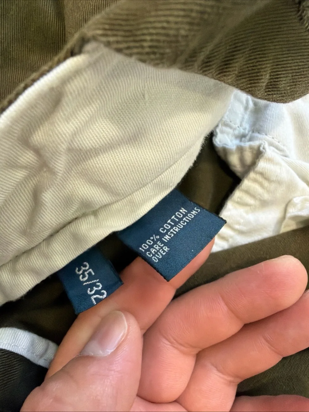 Polo Ralph Lauren Prospect Pant Mens 35x32 Olive Green Classic Chino Straight